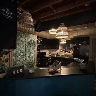the kitchen and dining area