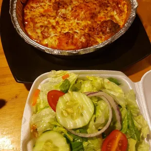 Side salad and Italian trio I believe