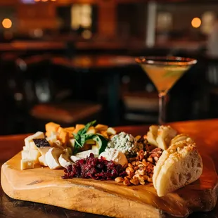 a platter of appetizers