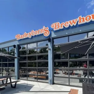 The awesome outdoor patio that opens right up to the inside dining!