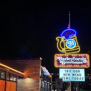 a neon sign
