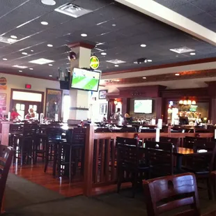 the bar and dining area