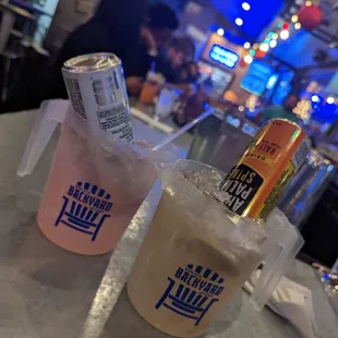 Buckets - they're huge, def enough to share lol