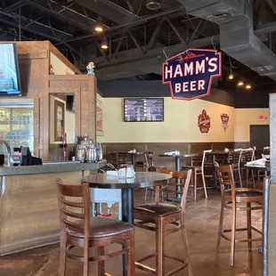 a view of the bar area