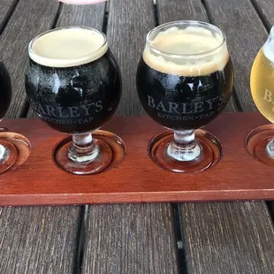 Flight of beer....YUM!