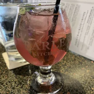 Strawberry Limeade cocktail- so good!