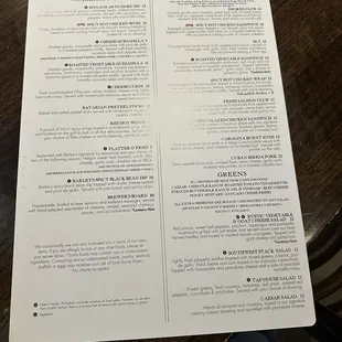 Menu front