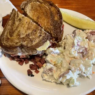 Rueben and potato salad