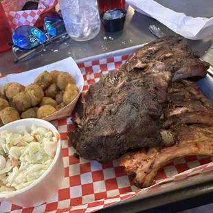This is a full rack of ribs. Very tasty.