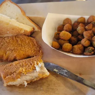 Fried Catfish with Fried Okra.
