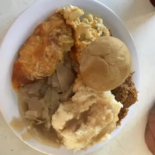a plate of food on a table