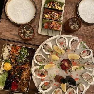 oysters, oysters and mussels, mussels, shellfish, food