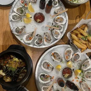 shellfish, mussels, food, oysters, oysters and mussels