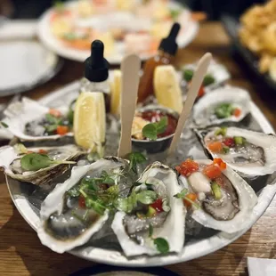 oysters, oysters and mussels, shellfish, food, mussels