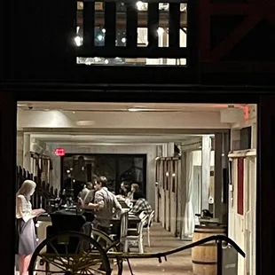 Front view of the barn into the main dining area.