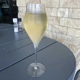 Champagne - It&apos;s a hundred degree day, so champagne is needed for a night cap.