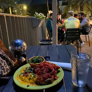 a plate of food on a table