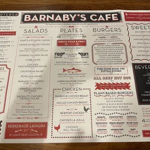 Huge menu