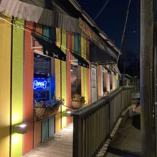 Storefront at night