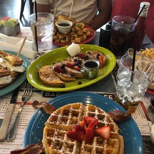 Bacon Waffle, French Toast, Club Sandwich, French Toast Sandwich(s)