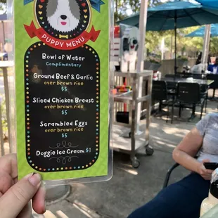 Puppy Menu