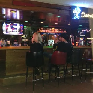 Taffy @ the bar doing her thing