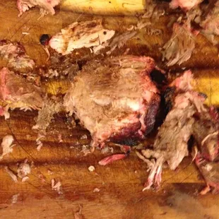 a bunch of dead meat on a cutting board