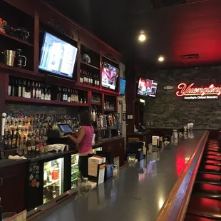 The bar area. Lots of good brews on tap!