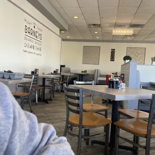 a view of the dining area