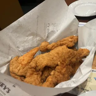 Chicken Tenders.. eh thin meat and bit dry