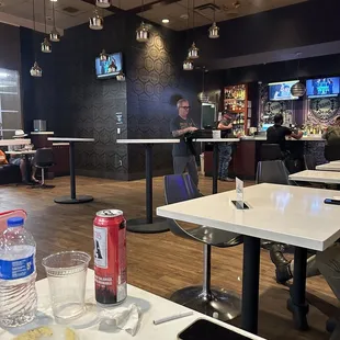 a view of the dining area