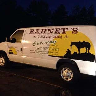 The Barney&apos;s catering van.