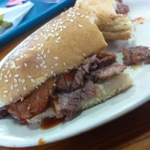 Moist brisket Po Boy