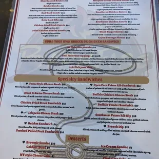 Smokehouse, Pasta, Sammies, Dessert Half Rack Ribs $28 Baby Backs $32 Brisket $26 Jan-2024