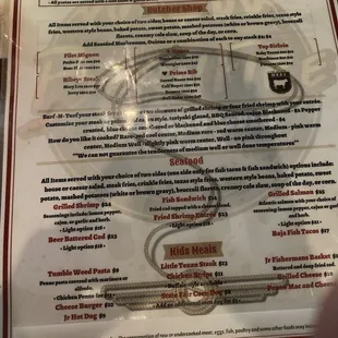 Menu front