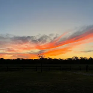 Sunset over back pasture