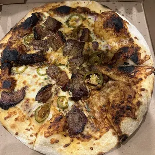 A BBQ pizza from one of my favorite restaurants, Fire &amp; Brimstone