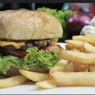 Sandwich, fries