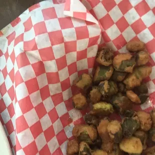 Fried okra enough for 3 people. $1.50