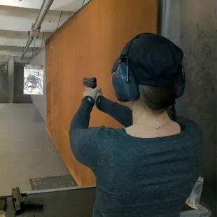 Me shooting my .40cal Sig Sauer.. Got all body shots! I hate spiders!!