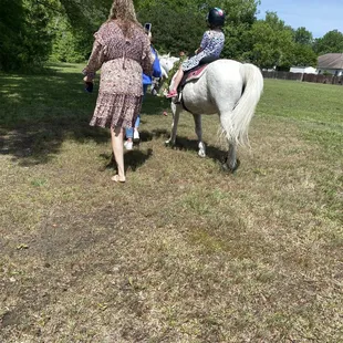 Unicorn rides for birthday girl