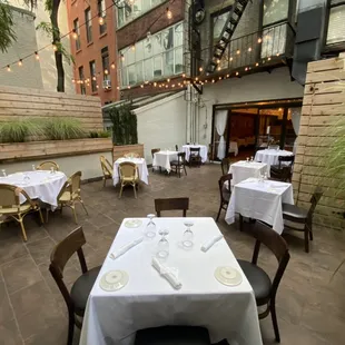 Outdoor dining options at Barolo East!