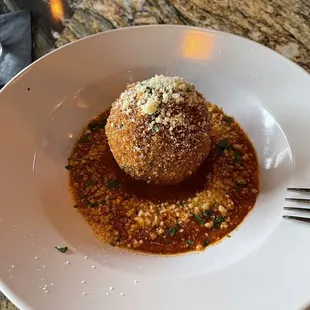 Mozzarella and risotto ball