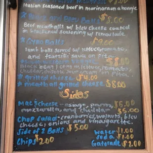 menu board