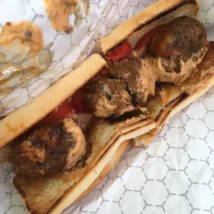 Black and blue balls hoagie