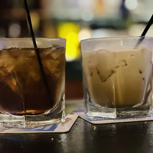 Jack n Coke  and Tosted Almond for the wife.