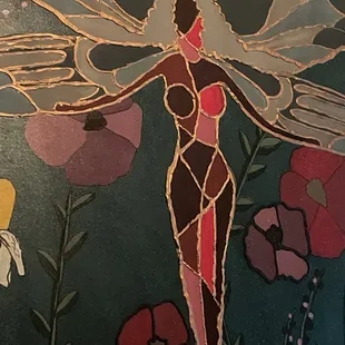  woman with wings and flowers