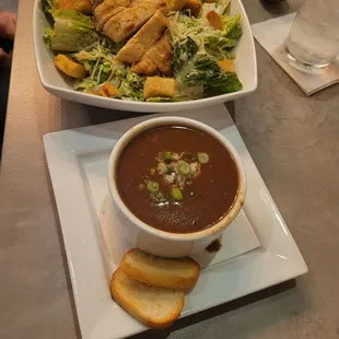 Gumbo and ceaser salad