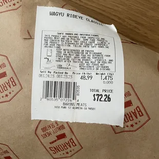 the receipt