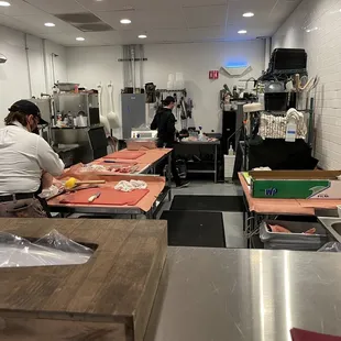 Cutting meats apart for us